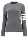 THOM BROWNE THOM BROWNE WOMEN'S GREY OTHER MATERIALS SWEATER,FKA239A00219035 40