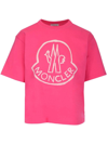 Moncler Big Logo T-shirt In Pink