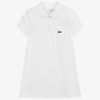 Lacoste Little Girl's & Girl's Cotton Pique Polo Dress In White