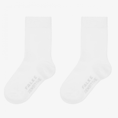 Falke White Cotton Baby Socks