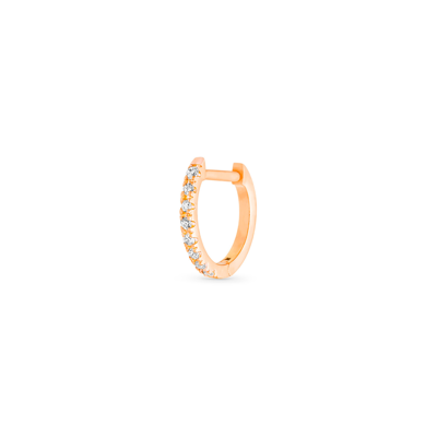 Ginette Ny Be Mine Solo Diamond Hoop In Pink Gold