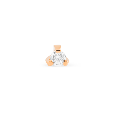 Ginette Ny Be Mine Maria Solo Diamond Stud In Pink Gold