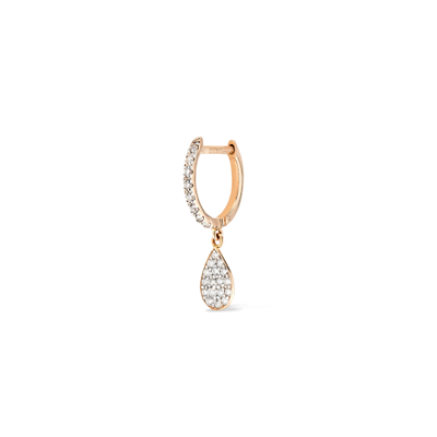 Ginette Ny Solo Diamond Bliss Hoop In Pink Gold