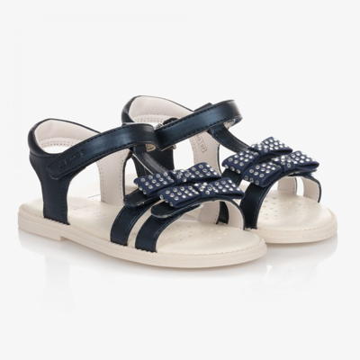 Geox Kids' Chunky Touch-strap Sandals In Blue