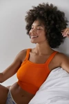 Out From Under Outsiders Seamless Ribbed Bra Top In Orange