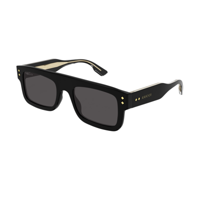Gucci Gg1085s 001 Flattop Sunglasses In Grey