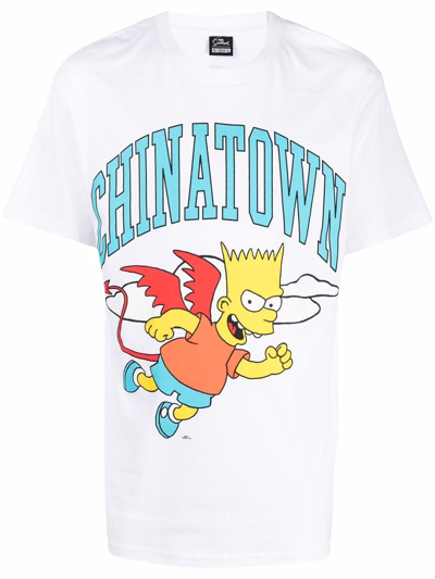 Chinatown Market Womens White Cotton T-shirt