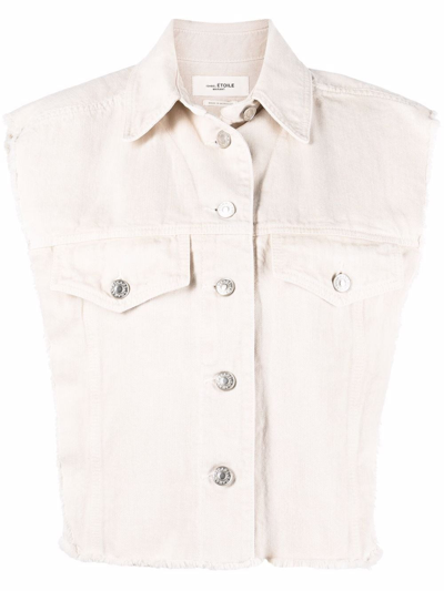 Isabel Marant Étoile Cream Cotton Denim Jacket In Beige