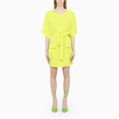 P.a.r.o.s.h Yellow Belted Short Dress