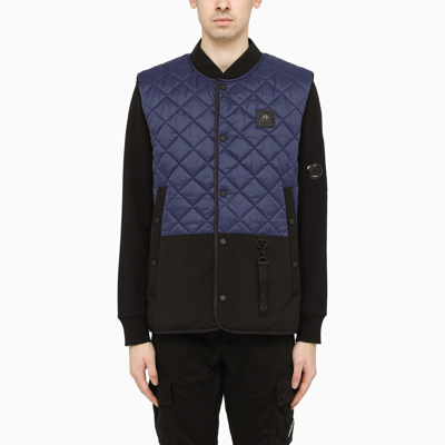 Moose Knuckles Black/blue Quilted Waistcoat