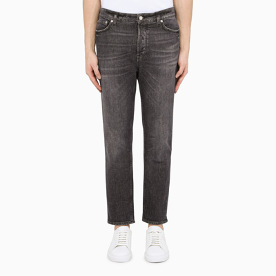 Department Five Black Washed-effect Cropped Jeans