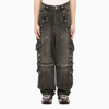 Balenciaga Convertible Strap Detail Raver Baggy Jeans In Black
