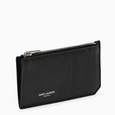 Saint Laurent Black 5 Fragments Card Case