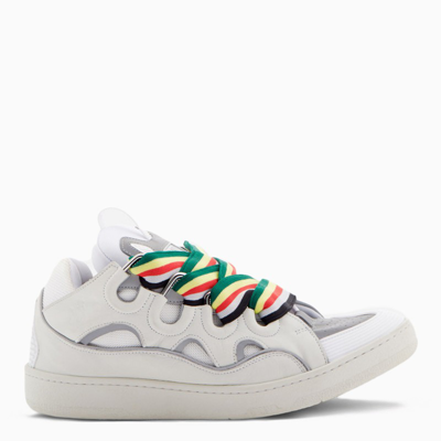 Lanvin Curb Trainers In White Leather