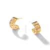 John Hardy 18k Yellow Gold Classic Chain Patterned Huggie Hoop Earrings In 18k Gold