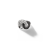 John Hardy Sterling Silver Classic Chain Black Sapphire & Black Spinel Intertwined Disc Statement Ring In Sterling Silver