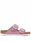 Birkenstock Arizona Big Buckle Nubuck Sandals In Pink