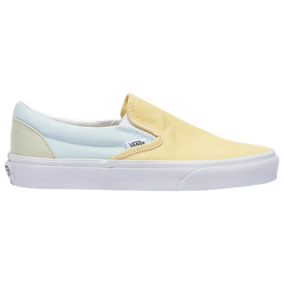 Light yellow vans slip on hot sale