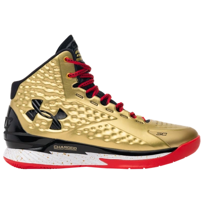 Under Armour Mens  Curry 1 Mid In Gold/black