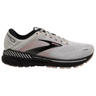 Brooks Women's Adrenaline Gts 22 Running Sneakers From Finish Line In Grey/pink/black