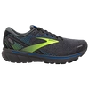 Brooks Men's Ghost 14 Running Sneakers From Finish Line In Black/blue/nightlife