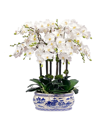 Winward Orchid Faux Floral Arrangement In Oval Planter