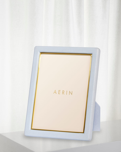 Aerin Piero Leather Photo Frame, 5" X 7" In Blue Haze