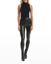Commando Animal-printed Faux-leather Leggings In Moss Snake