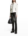 Moncler White Down Daynamic Vailly Jacket In Cream