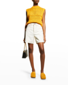 Rag & Bone Maya Denim Shorts In Ecru