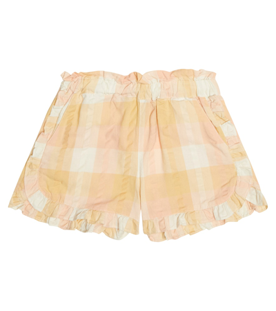 The New Society Kids' Olimpia Checked Cotton Shorts In Big Vichy