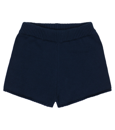 The New Society Kids' Easy Cotton Rib-knit Shorts In 04 Navy