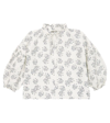 The New Society Olivia Floral Linen Blouse In Roses Print