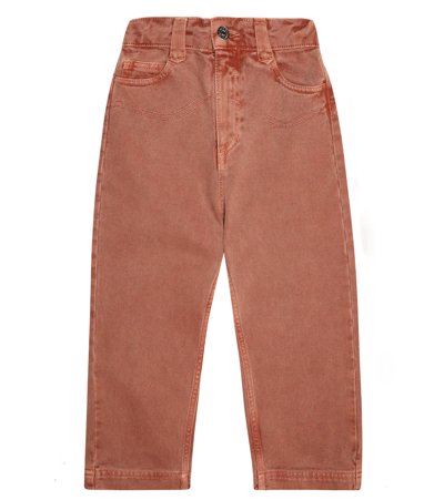 The New Society Kids' Straight-leg Washed Jeans In 11 Sunburn