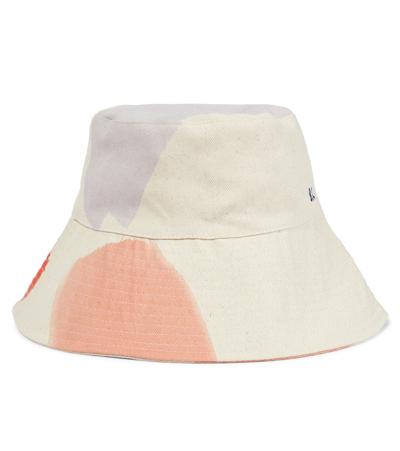 Bobo Choses Kids' Printed Cotton Bucket Hat In Beige