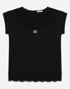 Dolce & Gabbana Short Interlock Dress With Dg Logo In Black