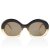 Loewe G832270x06 Half Moon-framed Acetate Sunglasses In Gradient Black/beige