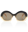 Loewe G832270x06 Half Moon-framed Acetate Sunglasses In Dark Brown/other / Brown