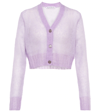 ACNE STUDIOS CROPPED MOHAIR-BLEND CARDIGAN