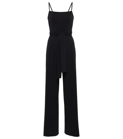 Eres Alba Belted Stretch-crepe Jumpsuit In Black