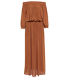 MAX MARA GHIGLIA RUCHED JERSEY MAXI DRESS