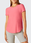 Beyond Yoga On The Down Low Tee In Pink Crush Rose