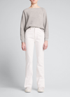 Grlfrnd Harlow High-rise Boot Jeans W/ Slit Hem In Silver Strand