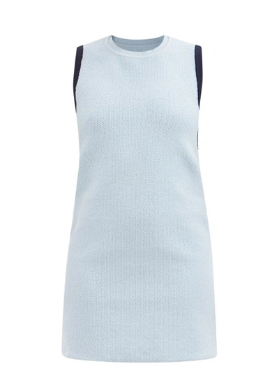 Jacquemus Sorbetto Contrast-trim Knitted Mini Dress In Multicolor
