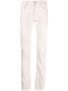VERSACE SKINNY-CUT MID-RISE JEANS