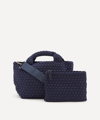 Naghedi St. Barths Mini Woven Tote Bag In Ink Blue