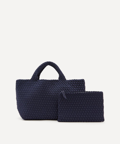 Naghedi St. Barths Medium Woven Tote Bag In Ink Blue