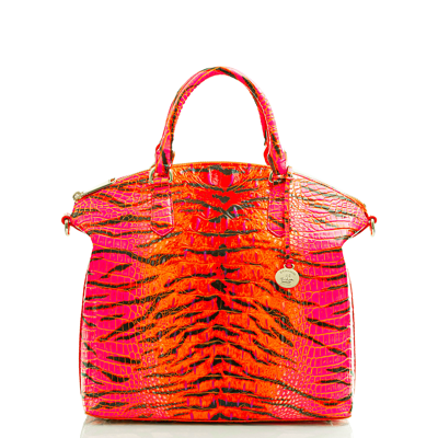 Brahmin Large Duxbury Satchel Pink Feline Ombre Melbourne In Pinkfeline