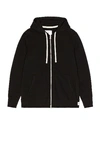 Reigning Champ Cotton Zip-up Hoodie In Black
