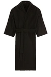 Fear Of God Cropped-sleeve Cotton-waffle Robe In Black